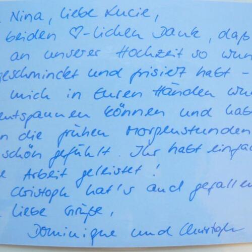 Zufriedene Brautpaare